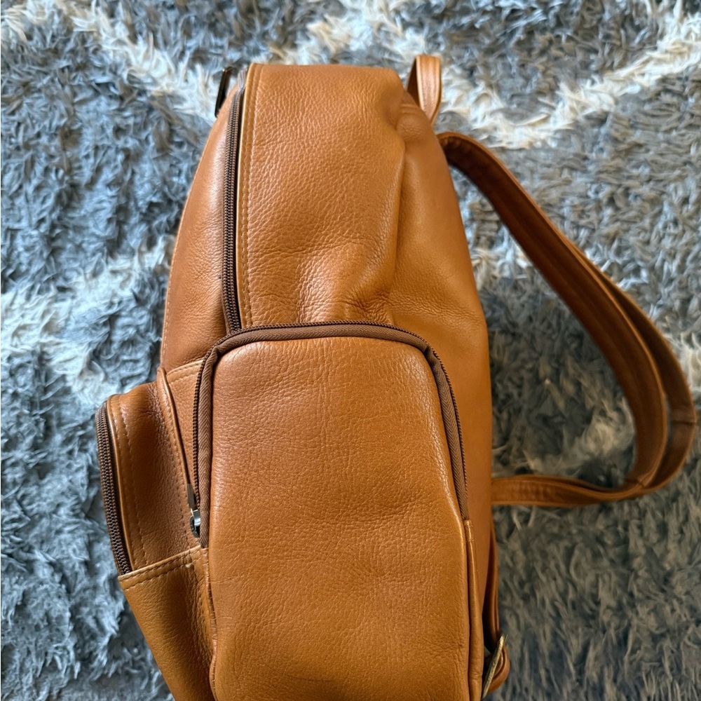 Tan Leather Backpack - image 4